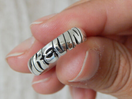 PERSONALIZED SLANTED NAME RING