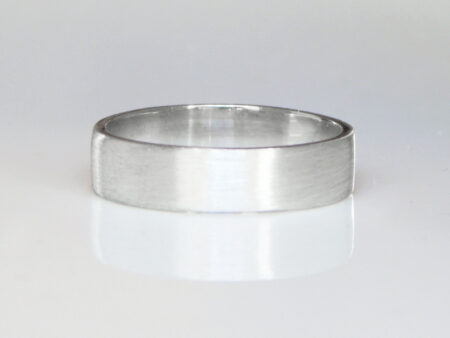 BRUSHED STERLING SILVER BAND - FLAT