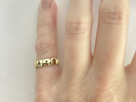 Alternative view of PERSONALIZED 10KT YELLOW GOLD RING