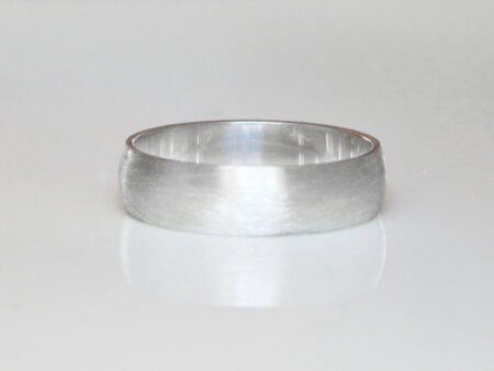 BRUSHED STERLING SILVER BAND - ROUND