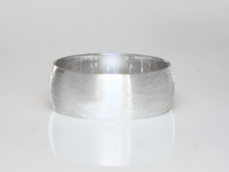 Alternative view of BRUSHED STERLING SILVER BAND - ROUND