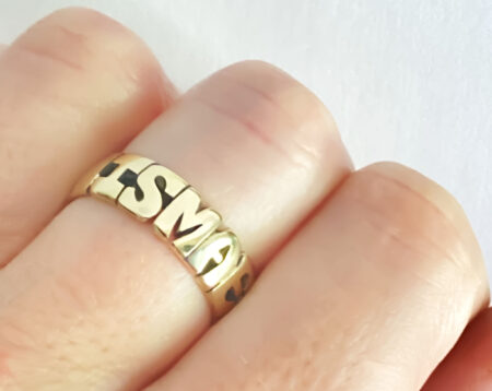 14kt Gold Name Rings